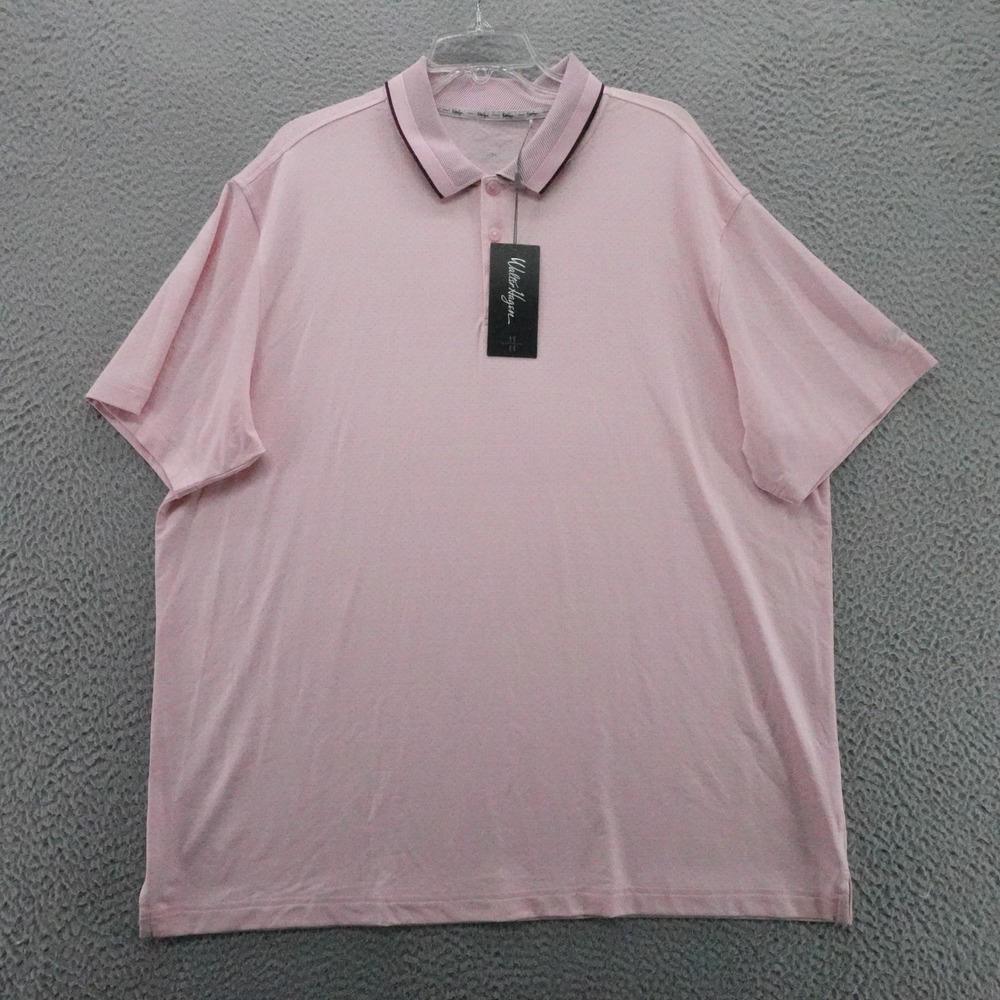Walter Hagen Mens Birdseye Athletic Fit Golf Polo Pink Heather XXL NEW
